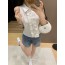 샤*넬 프릴 민소매 블라우스